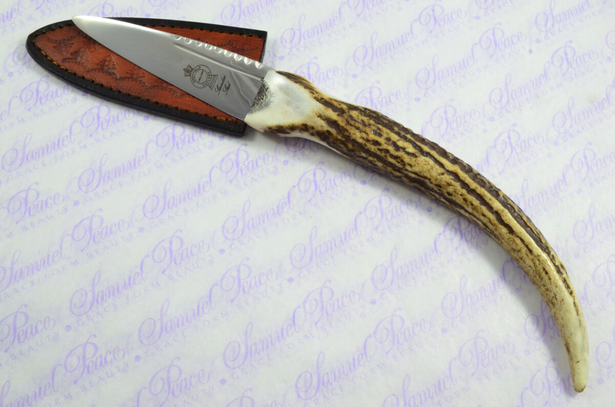 A Genuine Tyne Point Stainless Steel Stag Horn Antler Handle Sgian Dubh Sheffield England