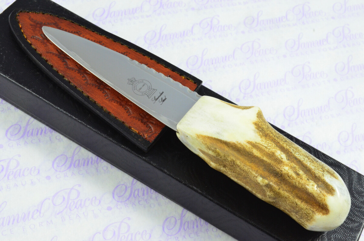 A Natural Genuine Stainless Steel Stag Horn Antler Handle Sgian Dubh Sheffield England
