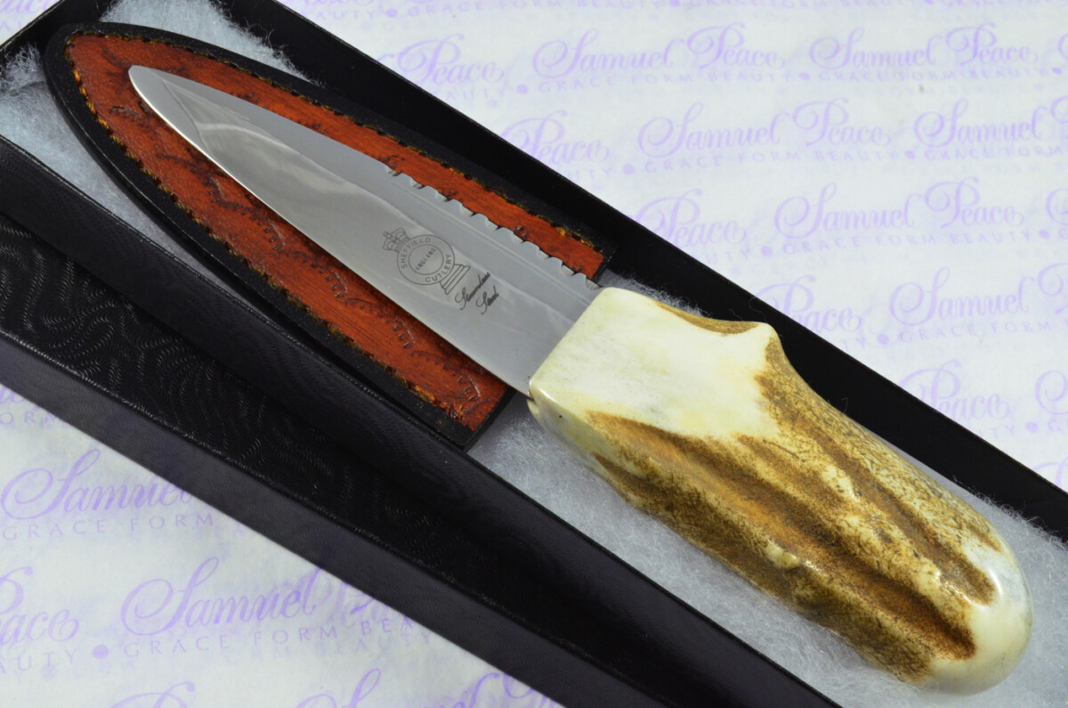 A Natural Genuine Stainless Steel Stag Horn Antler Handle Sgian Dubh Sheffield England - Image 2
