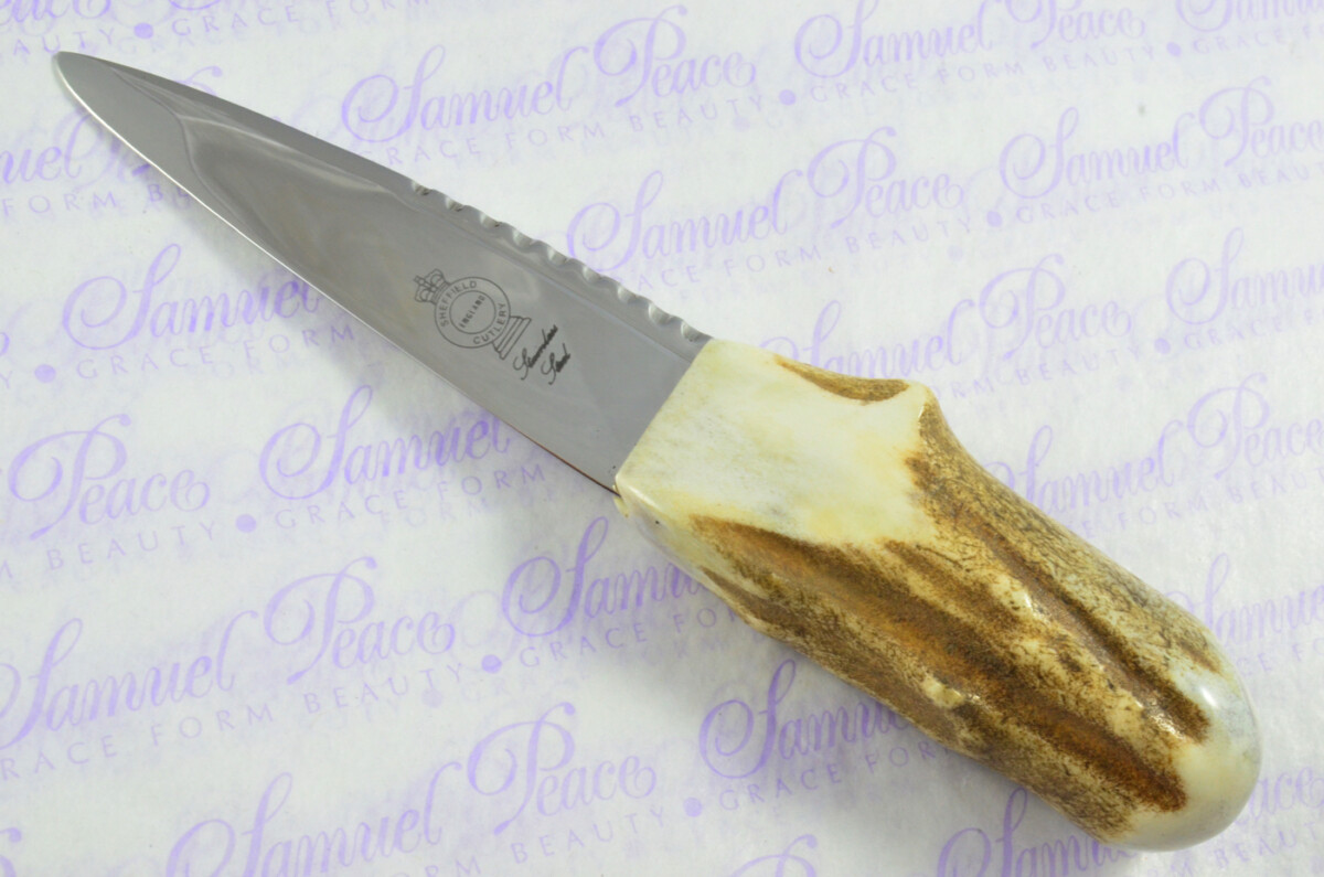 A Natural Genuine Stainless Steel Stag Horn Antler Handle Sgian Dubh Sheffield England - Image 4