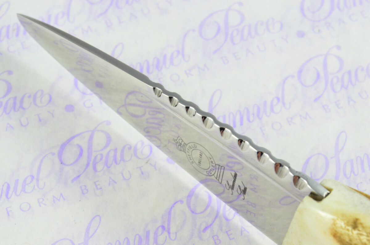 A Natural Genuine Stainless Steel Stag Horn Antler Handle Sgian Dubh Sheffield England - Image 7