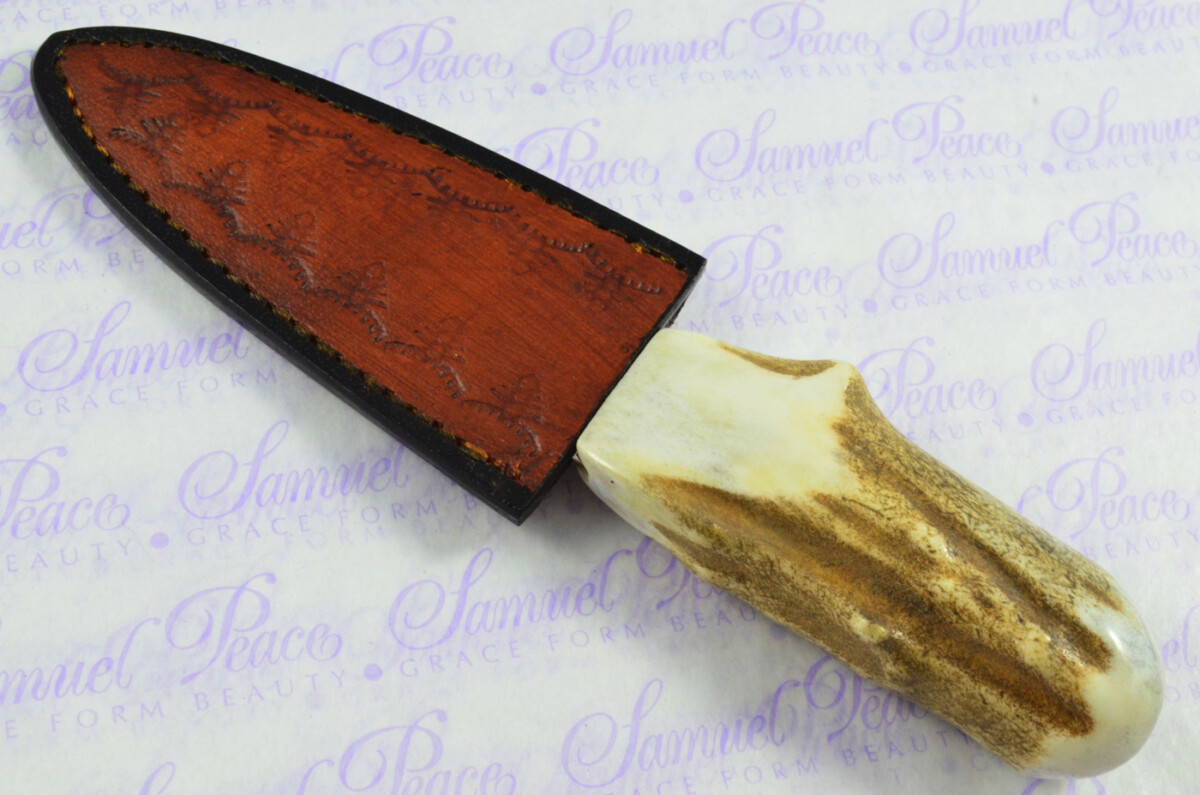 A Natural Genuine Stainless Steel Stag Horn Antler Handle Sgian Dubh Sheffield England - Image 9