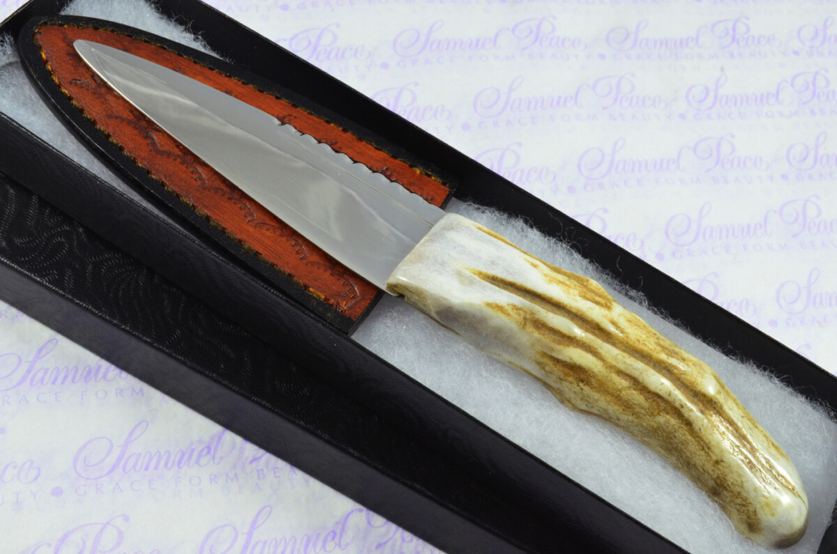 A Natural Genuine Carbon Steel Stag Horn Antler Handle Sgian Dubh Sheffield England - Image 2