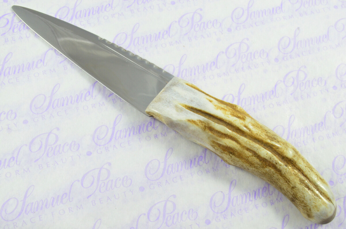 A Natural Genuine Carbon Steel Stag Horn Antler Handle Sgian Dubh Sheffield England - Image 4