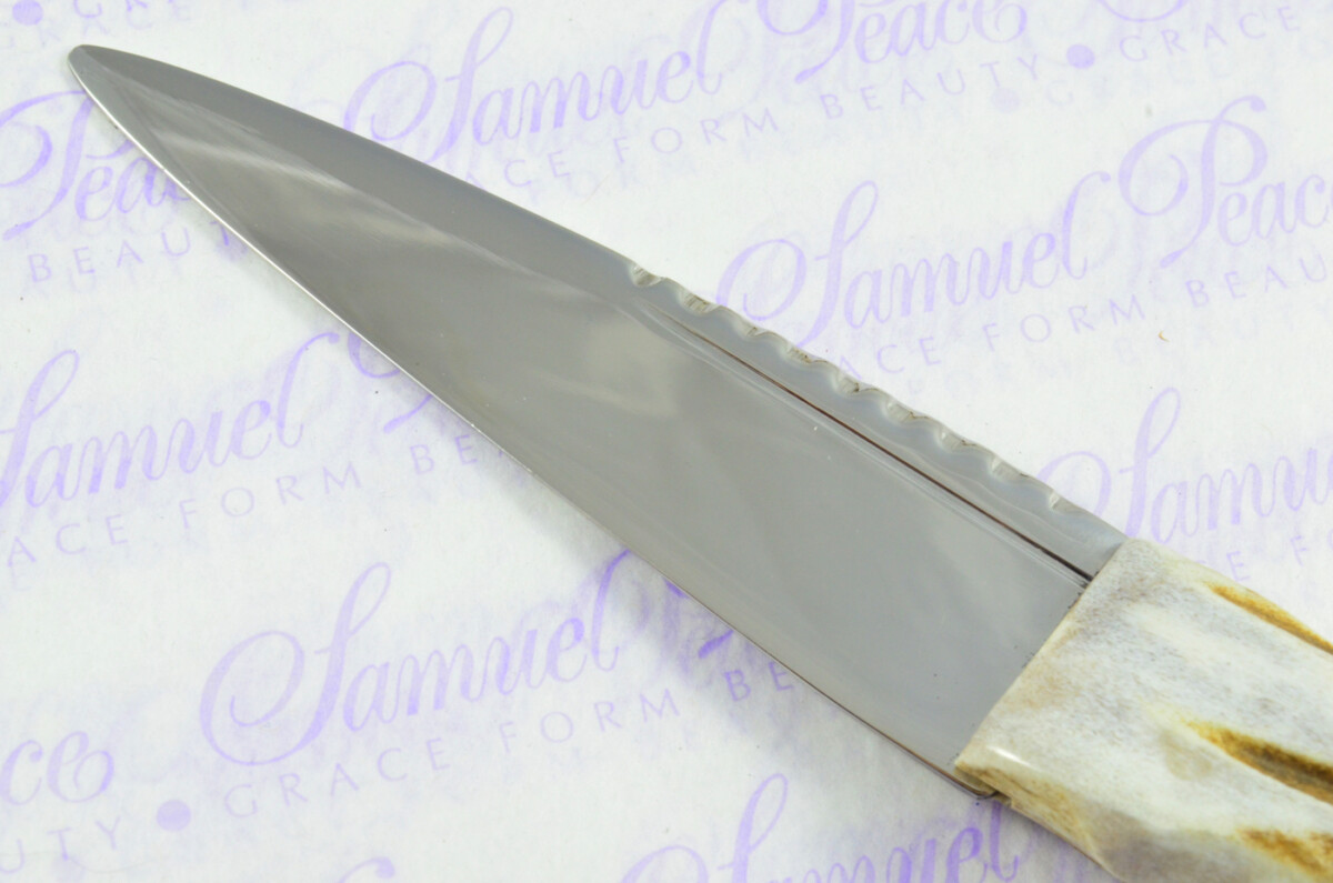 A Natural Genuine Carbon Steel Stag Horn Antler Handle Sgian Dubh Sheffield England - Image 6