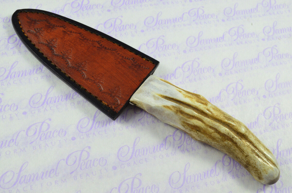 A Natural Genuine Carbon Steel Stag Horn Antler Handle Sgian Dubh Sheffield England - Image 9
