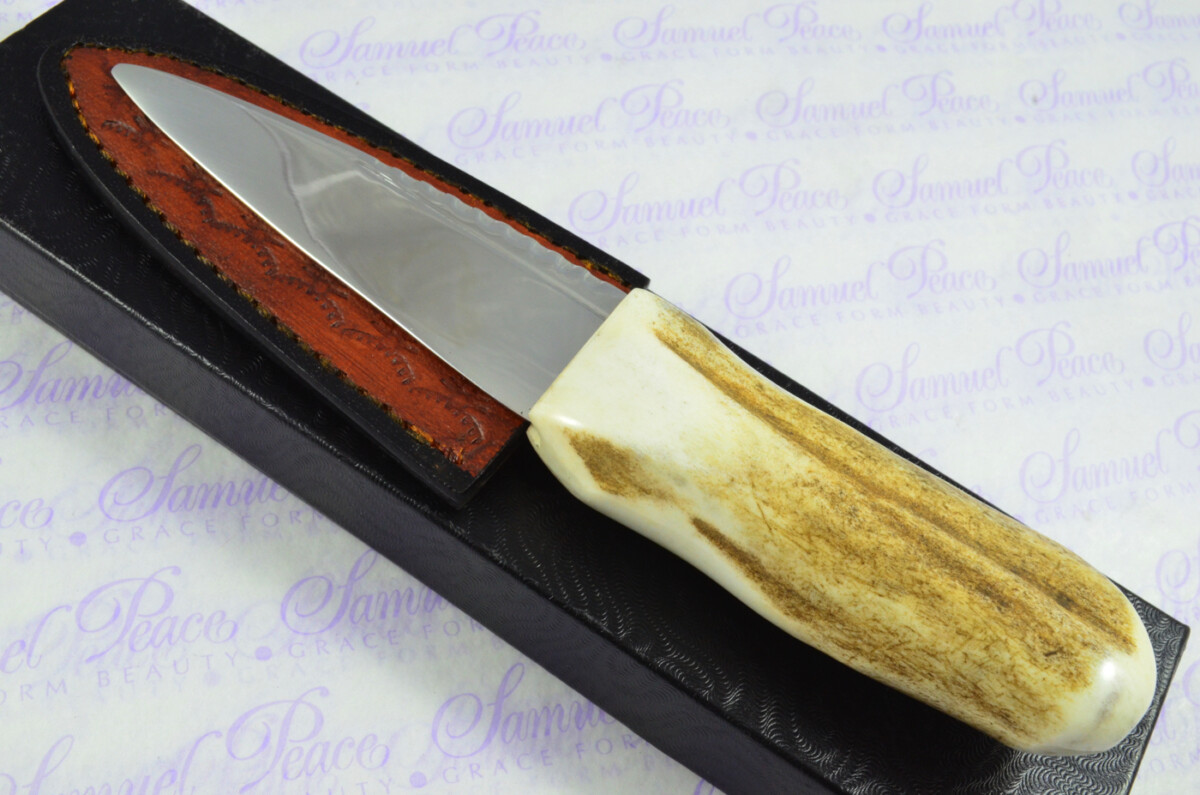 A Natural Genuine Carbon Steel Stag Horn Antler Handle Sgian Dubh Sheffield England Free Engraving
