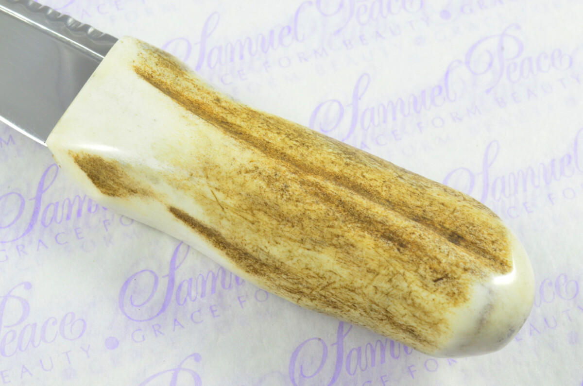 A Natural Genuine Carbon Steel Stag Horn Antler Handle Sgian Dubh Sheffield England Free Engraving - Image 5
