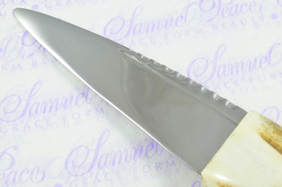 A Natural Genuine Carbon Steel Stag Horn Antler Handle Sgian Dubh Sheffield England Free Engraving - Image 6