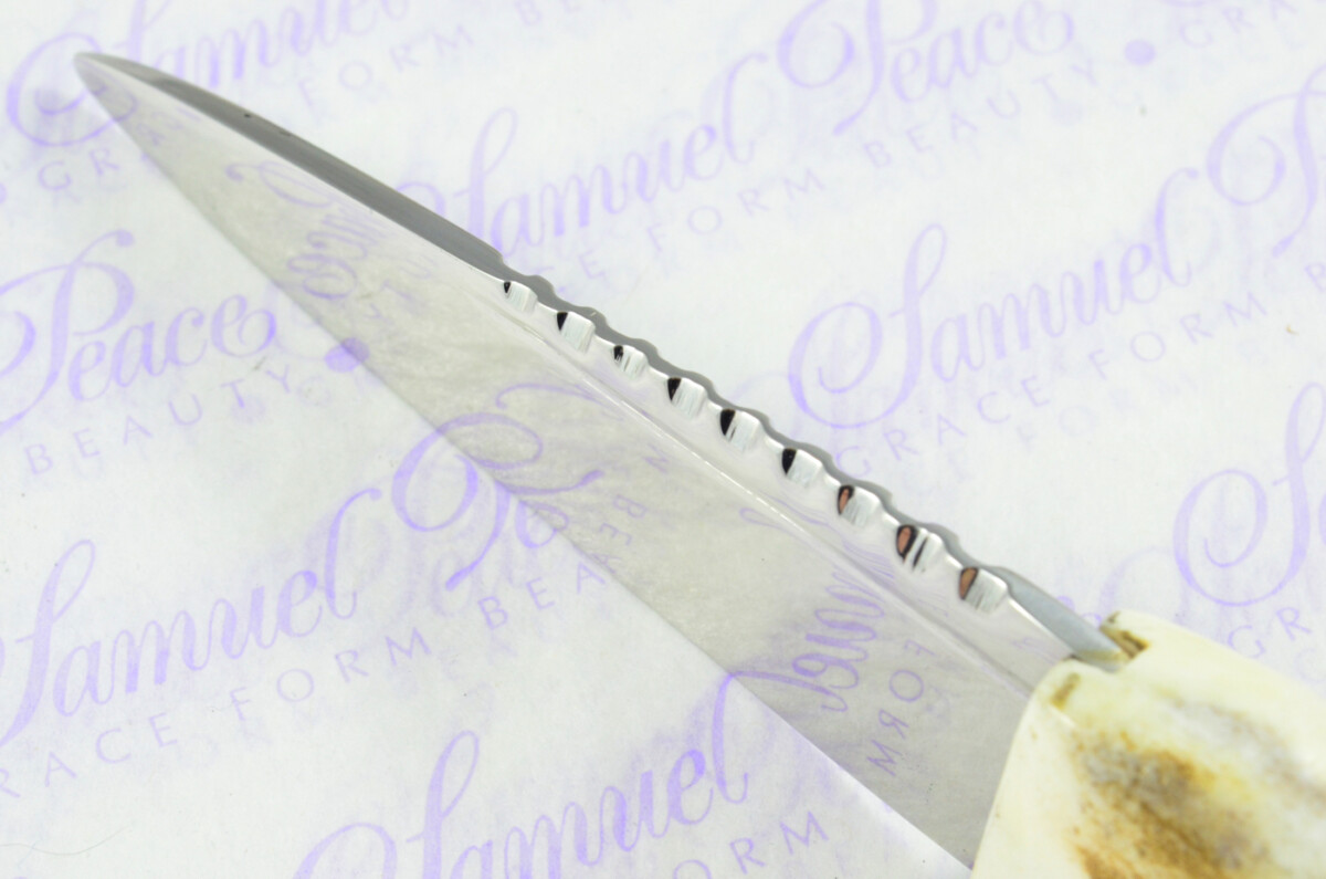 A Natural Genuine Carbon Steel Stag Horn Antler Handle Sgian Dubh Sheffield England Free Engraving - Image 7