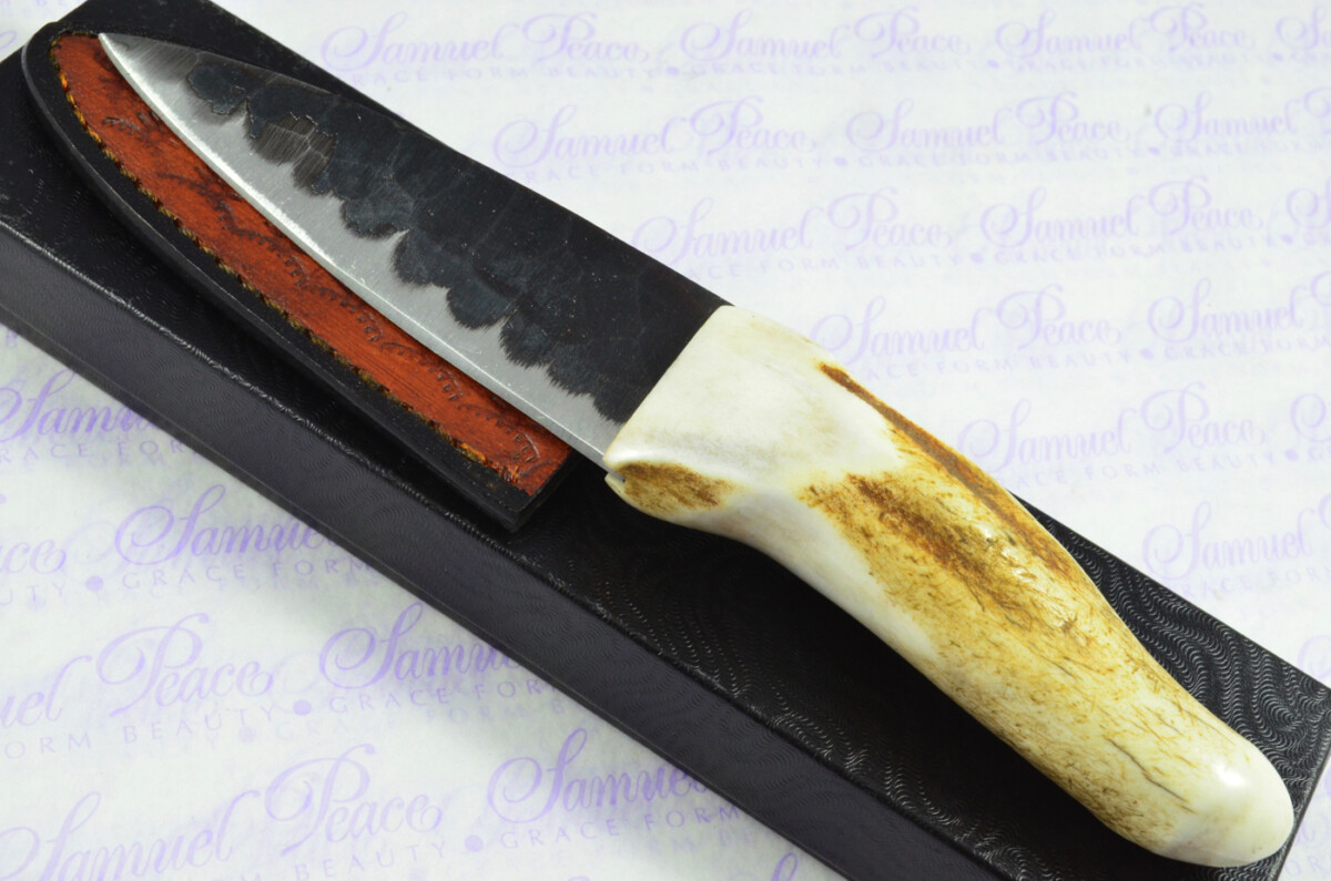 A Genuine Natural Hand Forged Carbon Steel Stag Horn Antler Handle Sgian Dubh Sheffield England