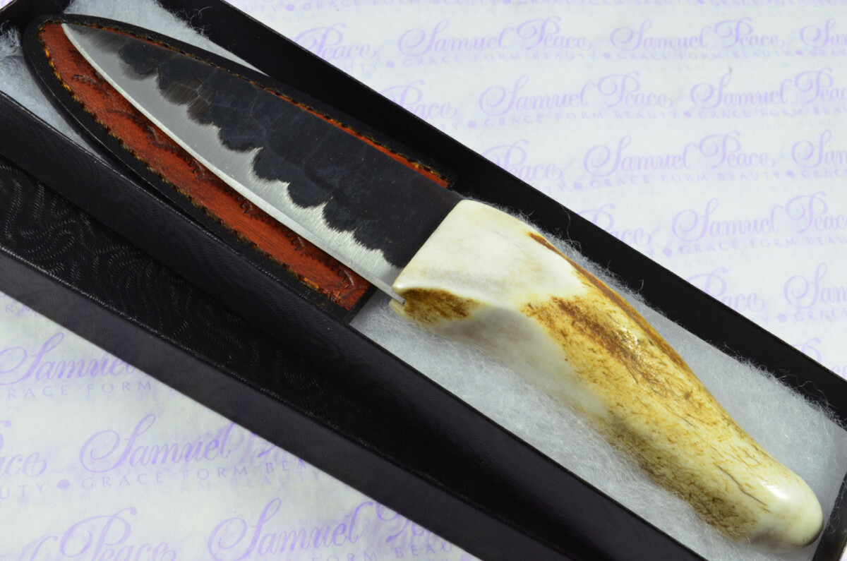 A Genuine Natural Hand Forged Carbon Steel Stag Horn Antler Handle Sgian Dubh Sheffield England - Image 2