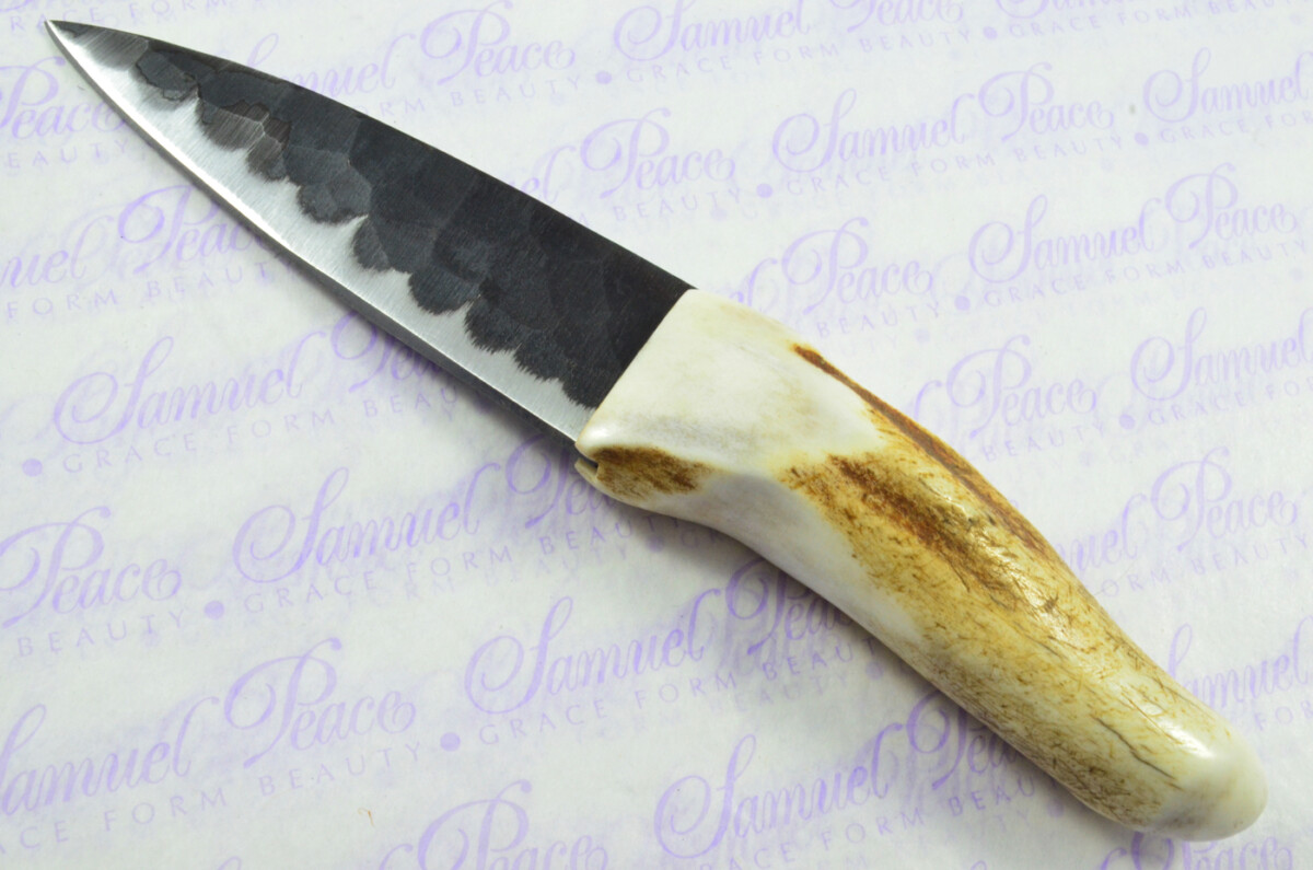A Genuine Natural Hand Forged Carbon Steel Stag Horn Antler Handle Sgian Dubh Sheffield England - Image 4