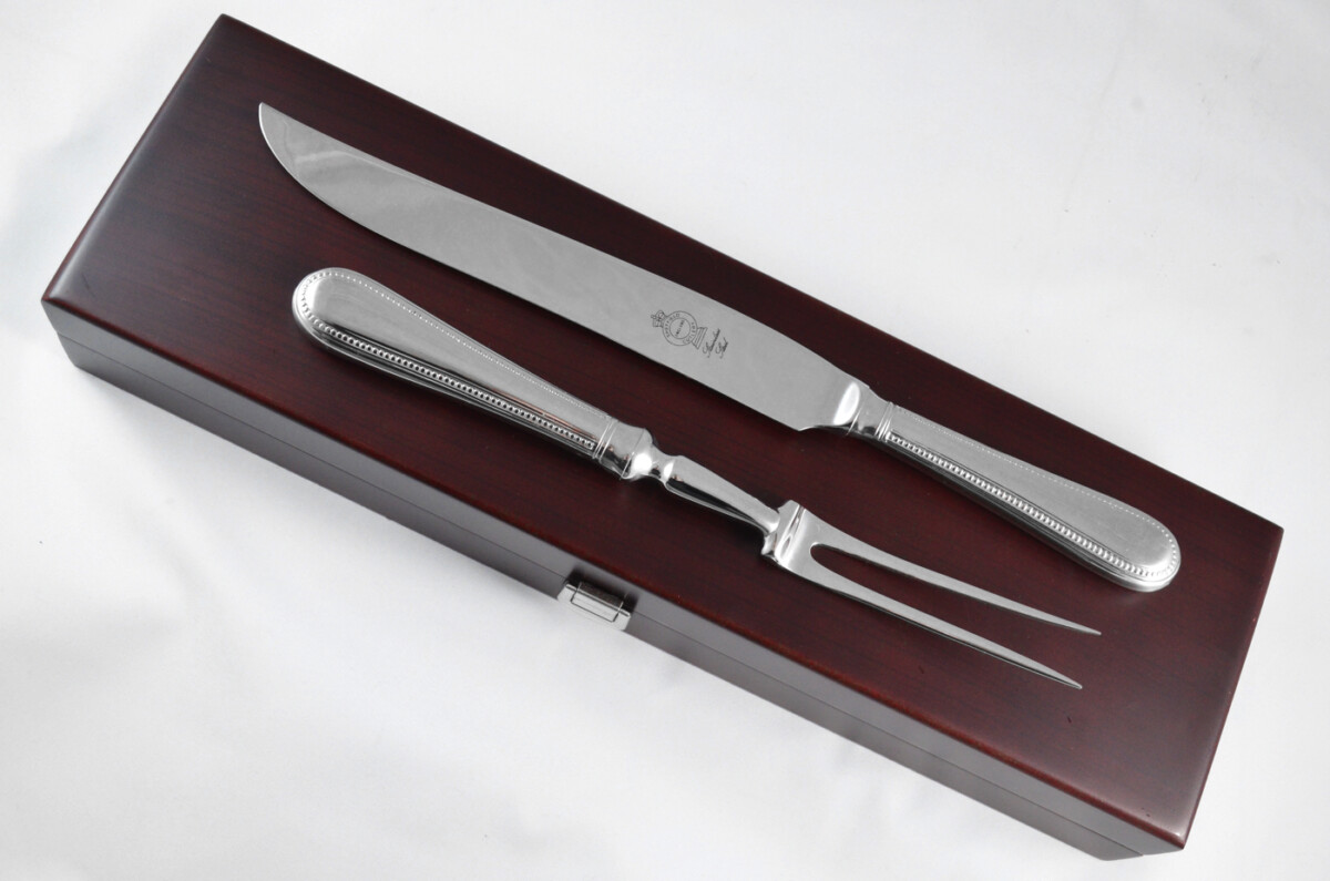 Bead Stainless Steel 2 Piece Carving Set Cased Made In Sheffield England - Image 9