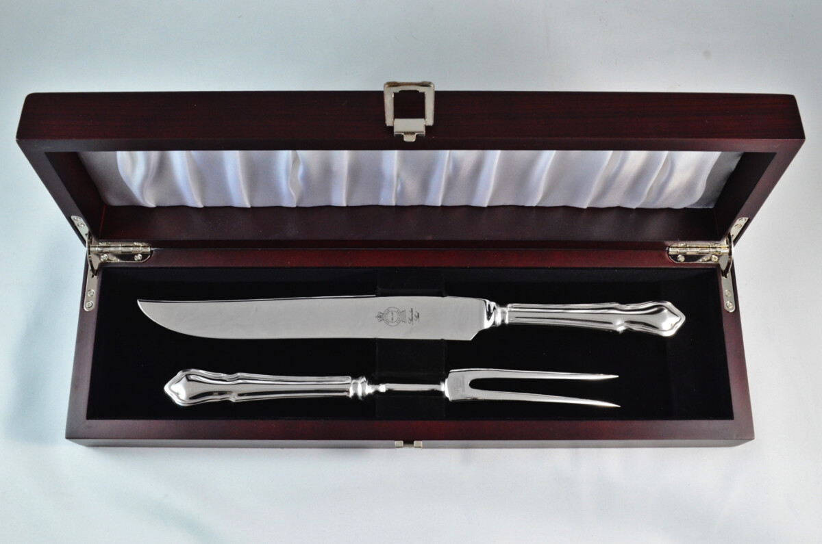 Dubarry Stainless Steel 2 Piece Carving Set Cased Made In Sheffield England