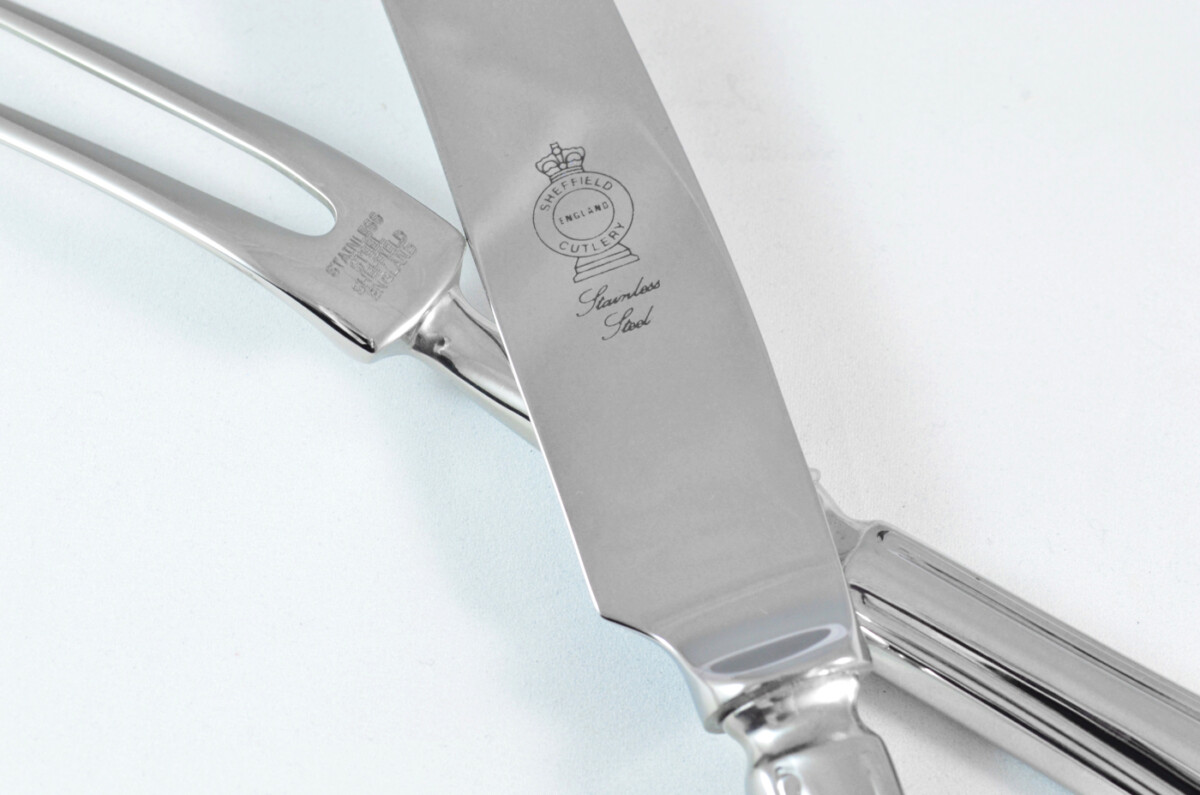Dubarry Stainless Steel 2 Piece Carving Set Cased Made In Sheffield England - Image 5