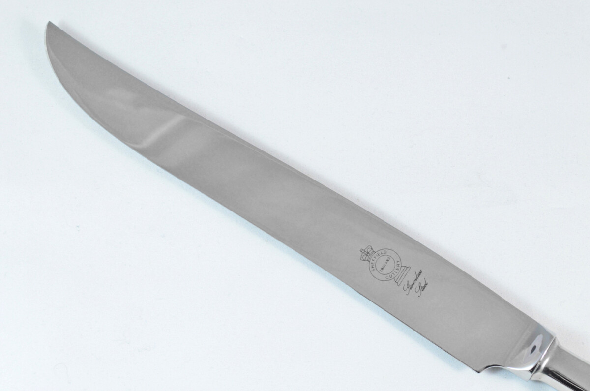 Old English Fiddle Stainless Steel 2 Piece Carving Set Cased Made In Sheffield England - Image 6