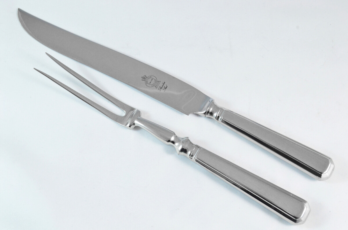 Grecian Stainless Steel 2 Piece Carving Set Cased Made In Sheffield England - Image 2