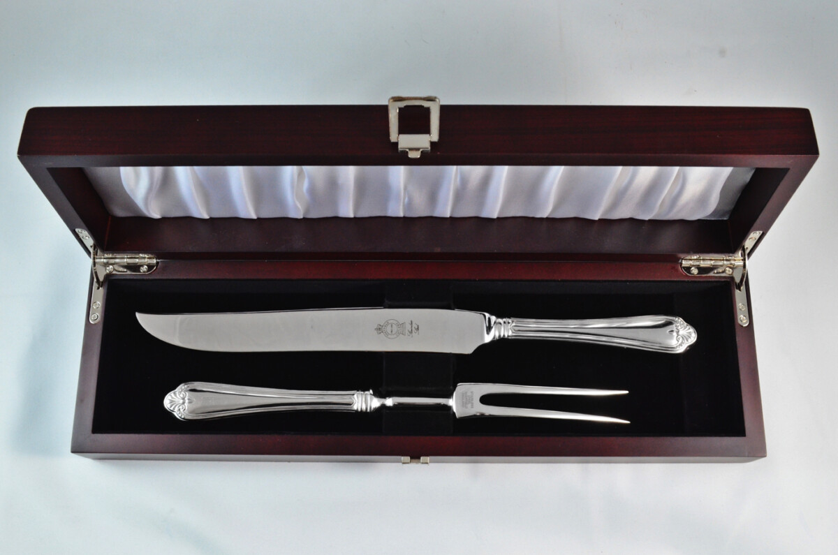 Jesmond Stainless Steel 2 Piece Carving Set Cased Made In Sheffield England