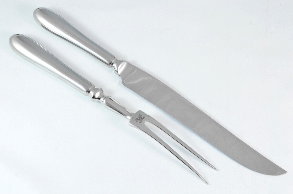 Old English Stainless Steel 2 Piece Carving Set Cased Made In Sheffield England - Image 3