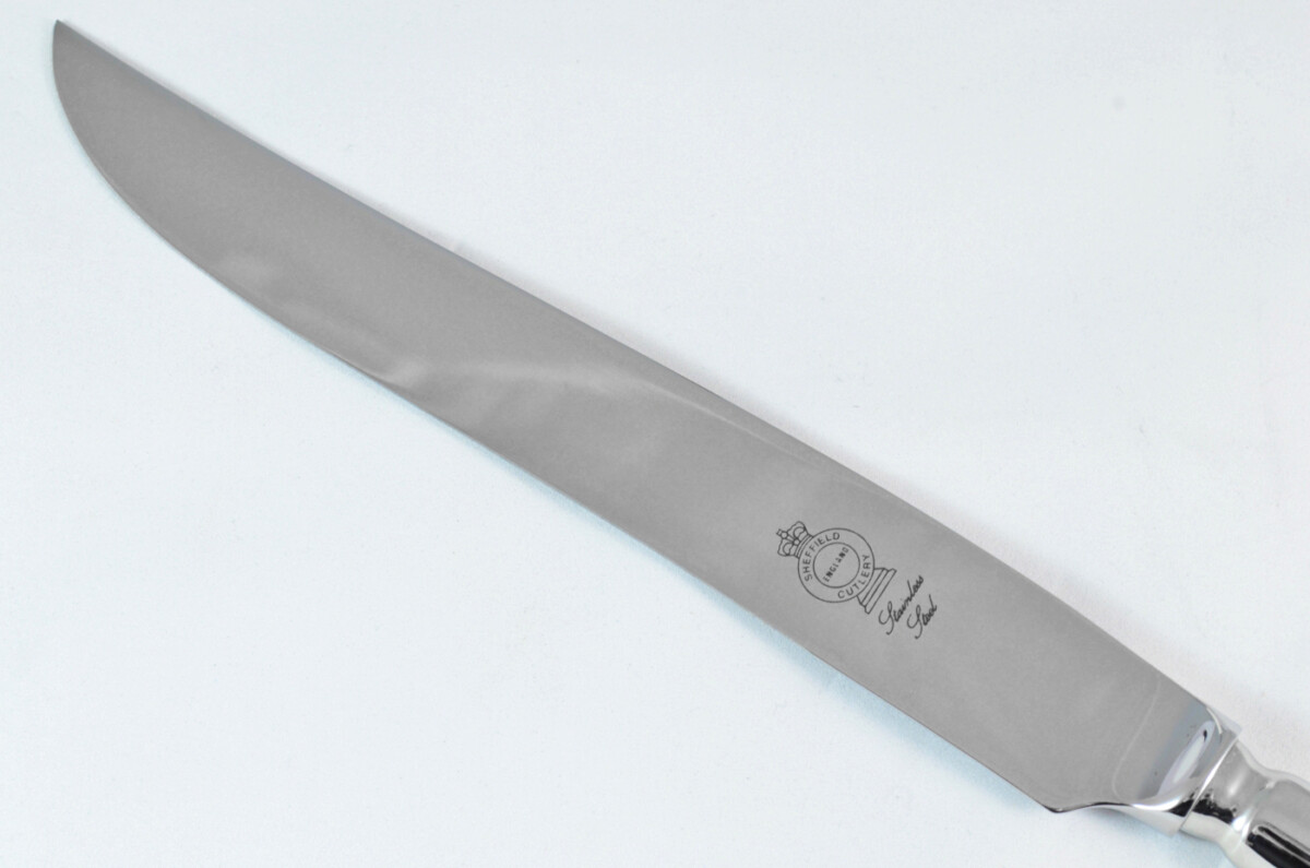 Old English Stainless Steel 2 Piece Carving Set Cased Made In Sheffield England - Image 6