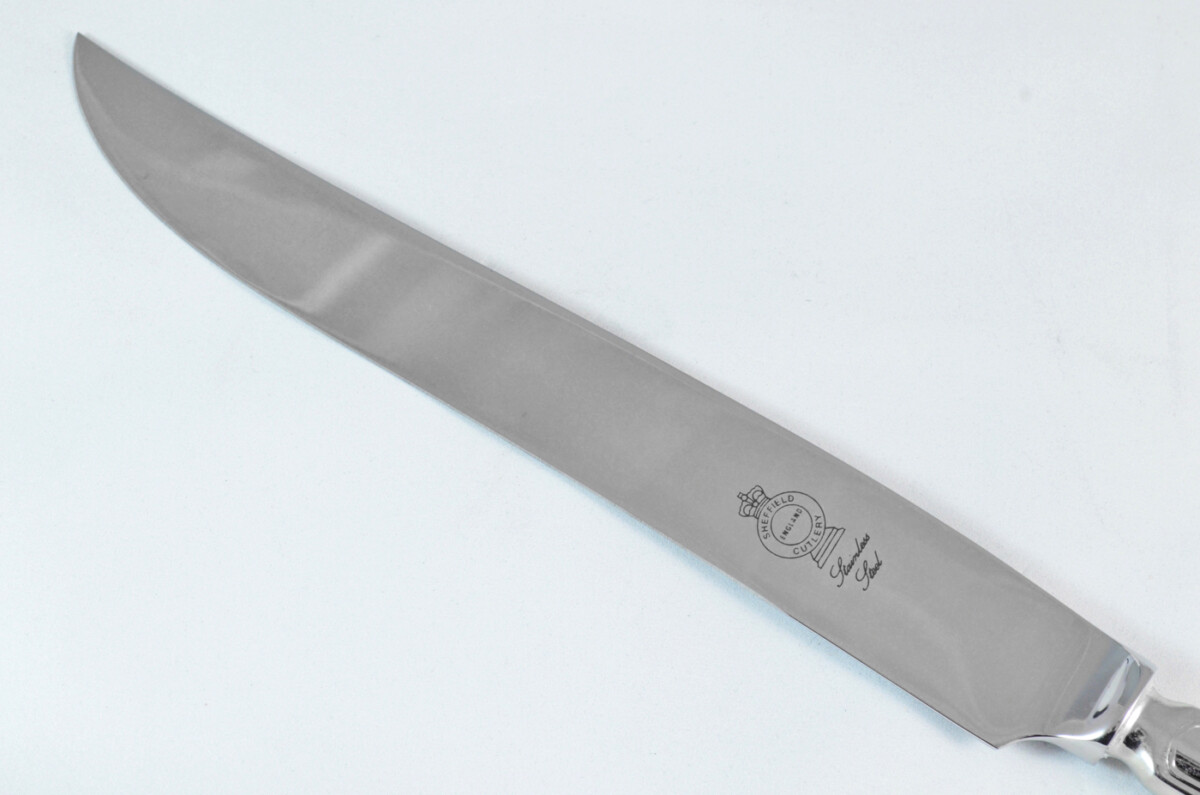 Old English Thread Stainless Steel 2 Piece Carving Set Cased Made In Sheffield England - Image 6
