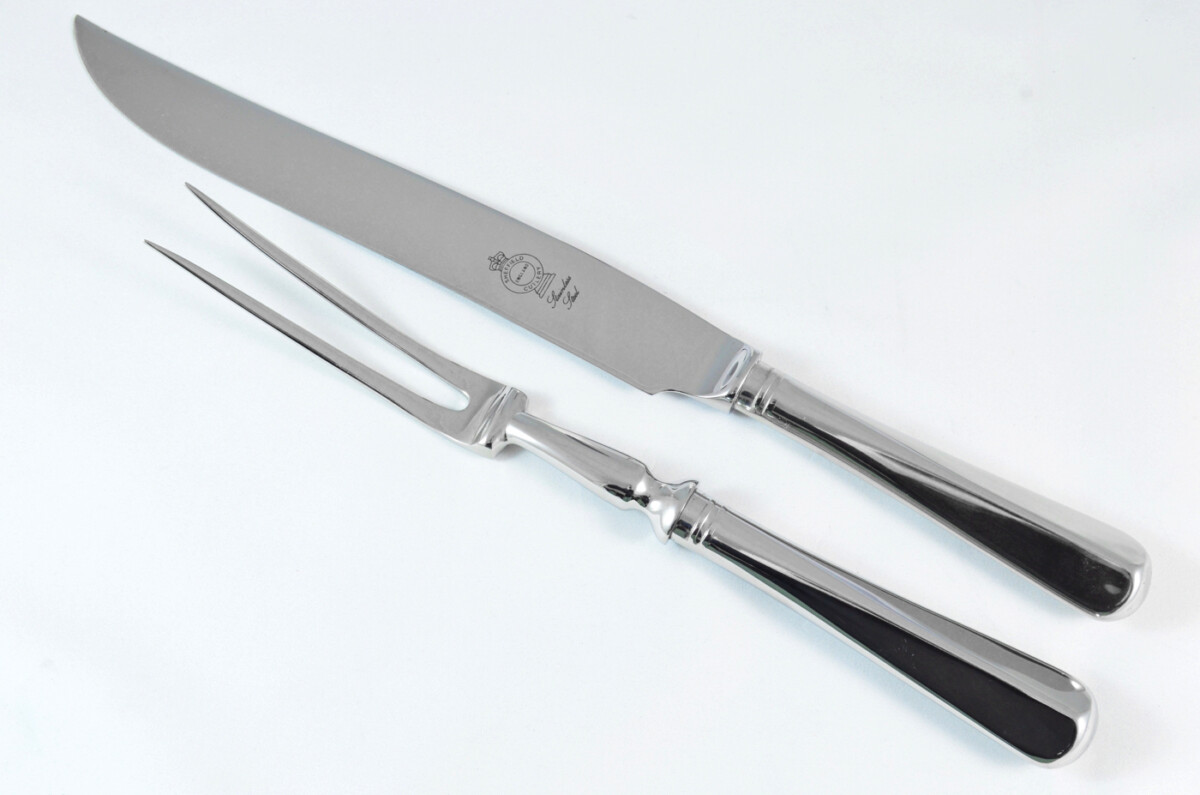 Rattail Stainless Steel 2 Piece Carving Set Cased Made In Sheffield England - Image 2