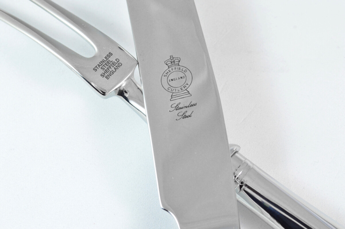 Rattail Stainless Steel 2 Piece Carving Set Cased Made In Sheffield England - Image 5