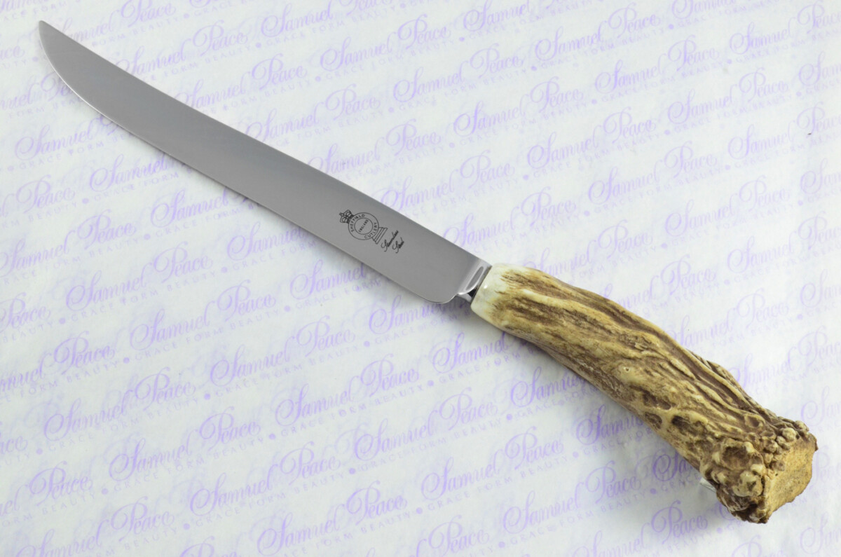 A Genuine Stag/Antler Handle Père David 2 Piece Carving Set Cased Made In Sheffield England - Image 4