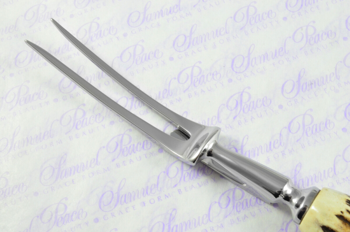 A Genuine Stag/Antler Handle 3 Piece Carving Set Cased Made In Sheffield England - Image 8