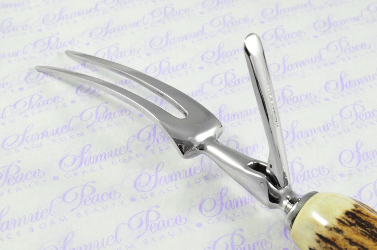 A Genuine Stag/Antler Handle 3 Piece Carving Set Cased Made In Sheffield England - Image 9
