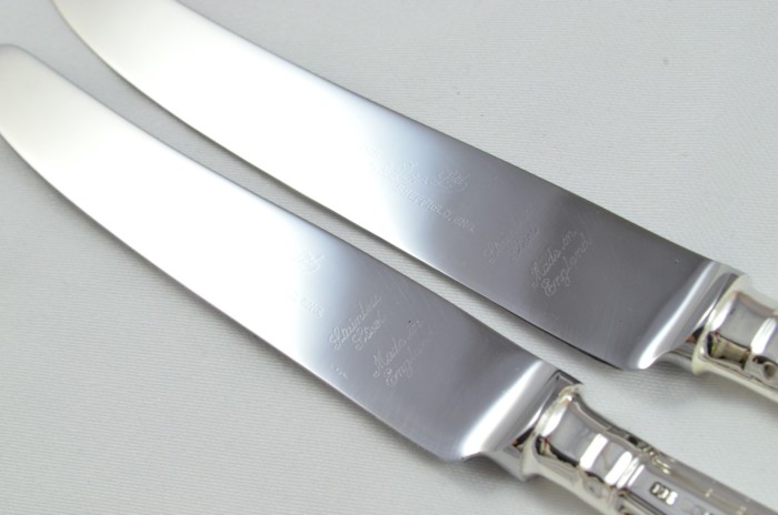 1973 Sterling Silver Kings Sheffield 8 Dinner & 8 Dessert Knives Fenton Bros - Image 6