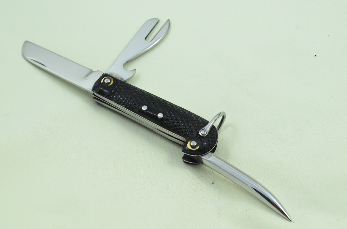 Antique British WWII Army Issue Jack Knife Maker ABL Made in Sheffield England 1951 - Image 6