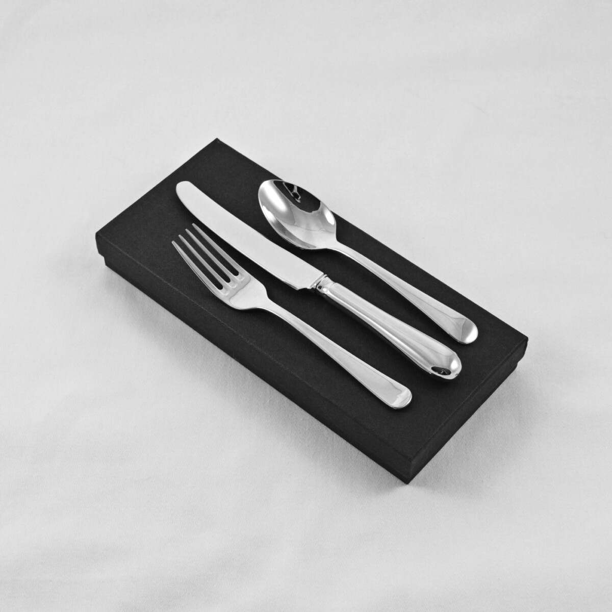 An Old English Pattern Stainless Steel Three Piece Child Set Made In Sheffield - Free Engraving