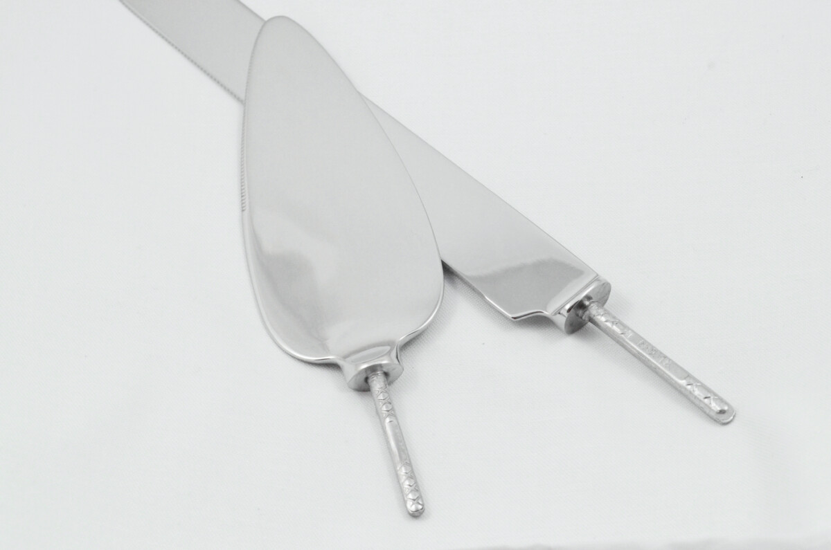 Sheffield Made Stainless Steel Wedding Cake Serving Set - Image 2