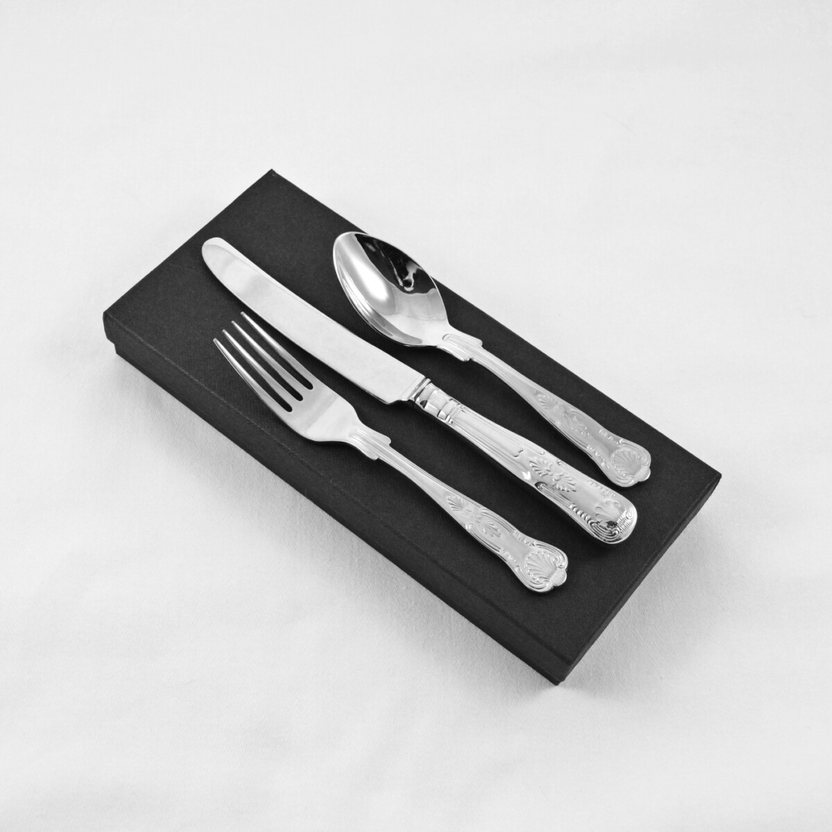 A Kings Pattern Stainless Steel Three Piece Child Set Made In Sheffield - Free Engraving