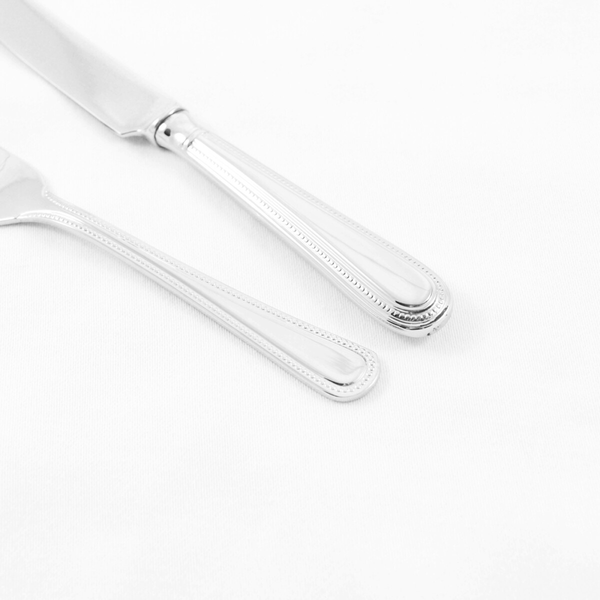 A Bead Pattern Stainless Steel Three Piece Child Set Made In Sheffield - Free Engraving - Image 3