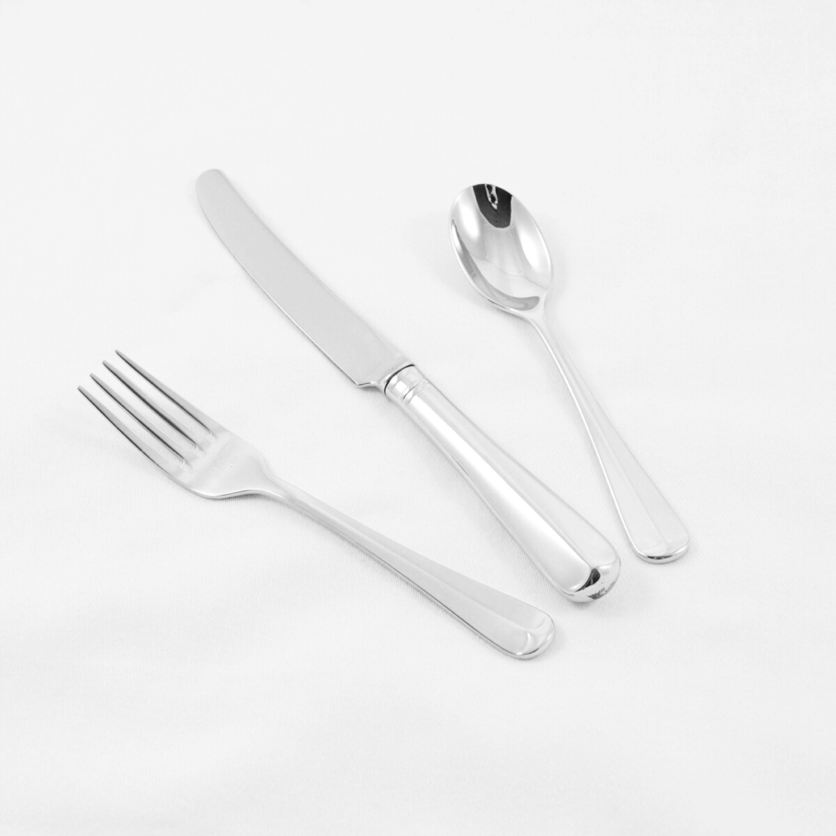 A Rattail Pattern Stainless Steel Three Piece Child Set Made In Sheffield - Free Engraving - Image 2