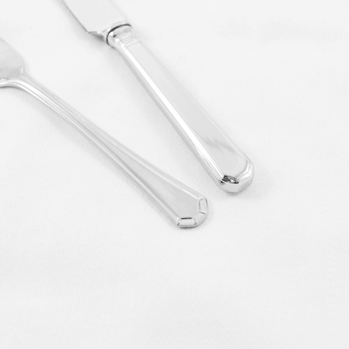 A Grecian Pattern Stainless Steel Three Piece Child Set Made In Sheffield - Free Engraving - Image 3