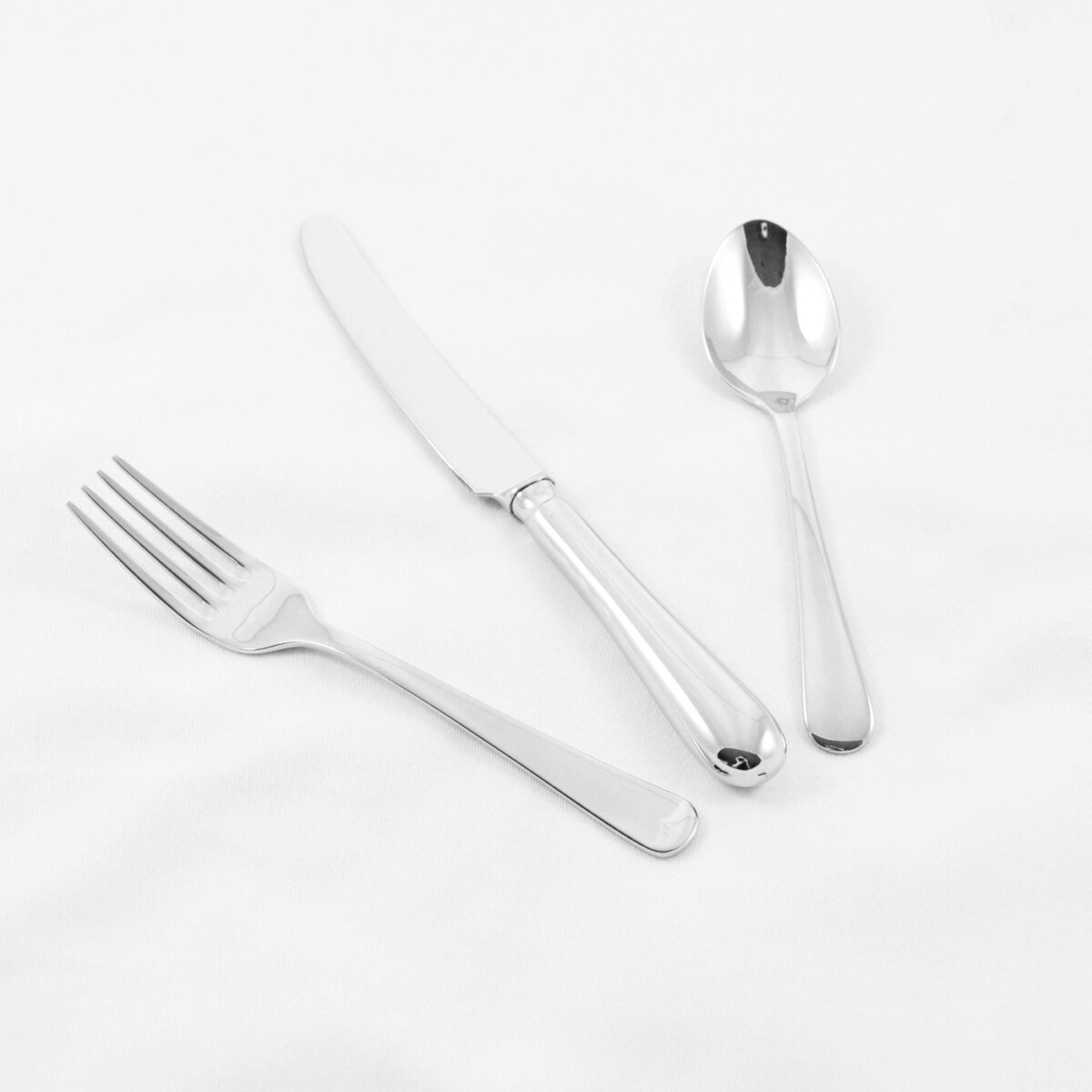 An Old English Pattern Stainless Steel Three Piece Child Set Made In Sheffield - Free Engraving - Image 2