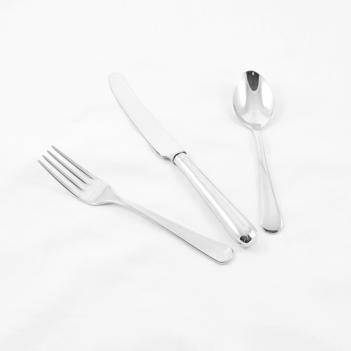 An Old English Pip Pattern Stainless Steel Three Piece Child Set Made In Sheffield - Free Engraving - Image 2
