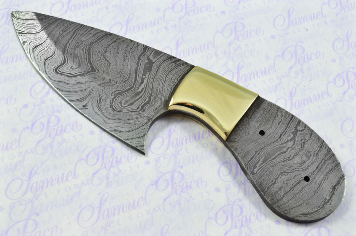 Knife Making Kit! Bespoke Damascus Steel Deep Hunting/Skinning Knife Rosewood Scales Unbelievable Piece Pristine inc Leather Sheath - Image 3