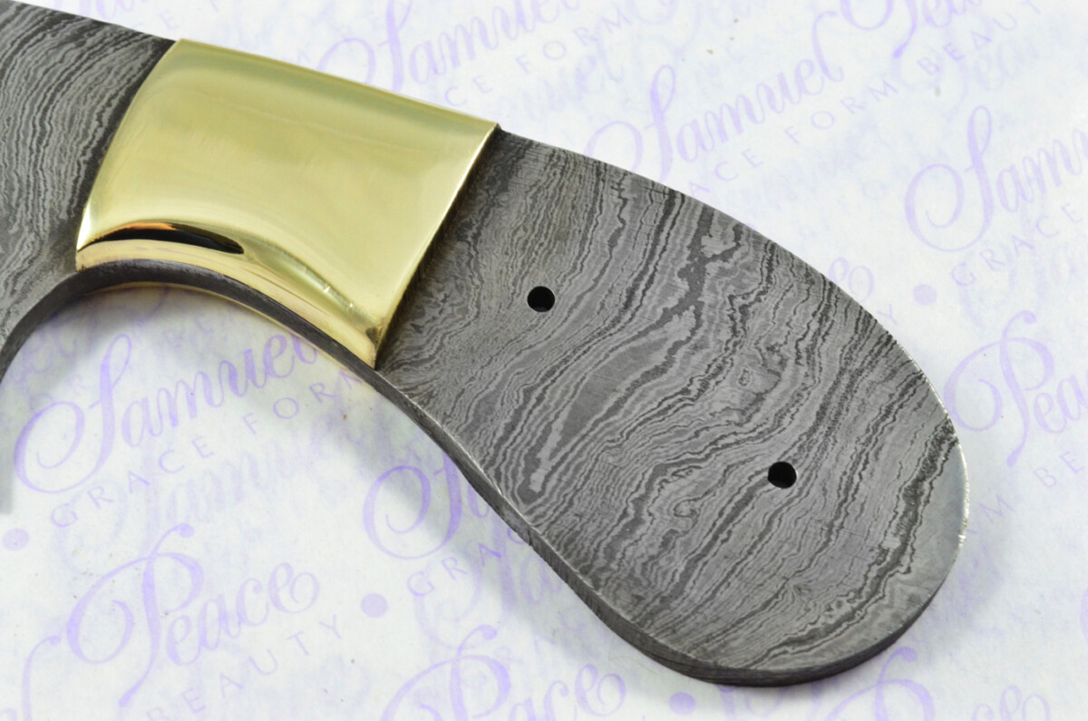 Knife Making Kit! Bespoke Damascus Steel Deep Hunting/Skinning Knife Rosewood Scales Unbelievable Piece Pristine inc Leather Sheath - Image 4