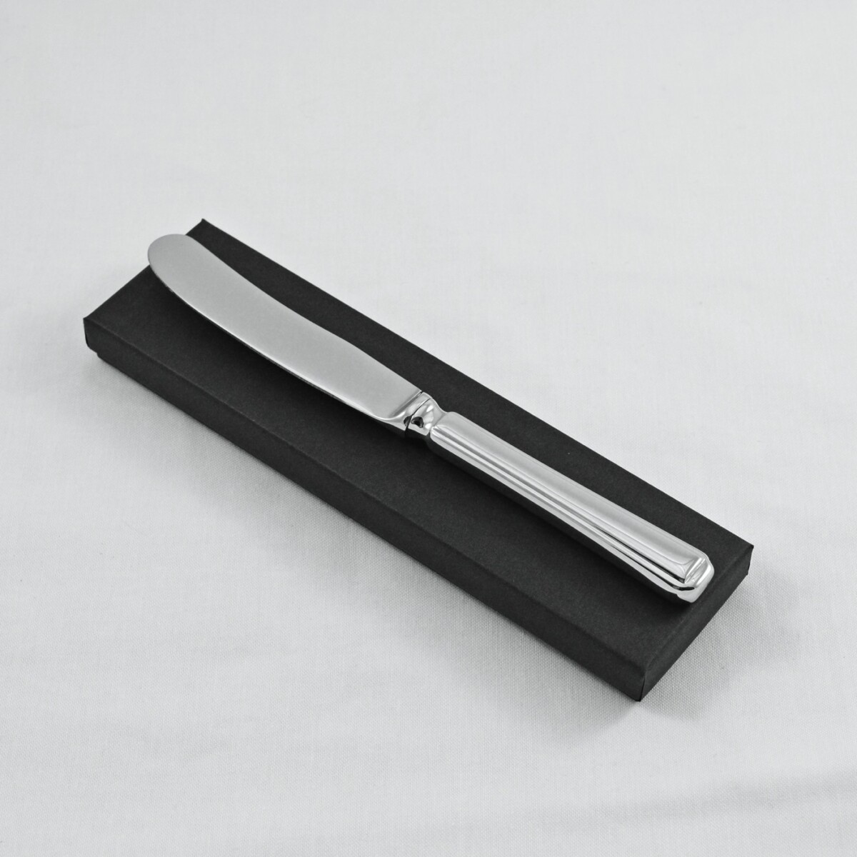 A Harley Pattern Stainless Steel Butter Knife Gift Boxed