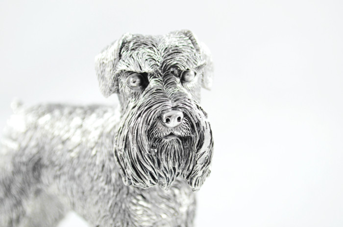 Fantastic Sterling Silver Electroformed Schnauzer Hallmarked 2024 Made In Sheffield England - Image 3