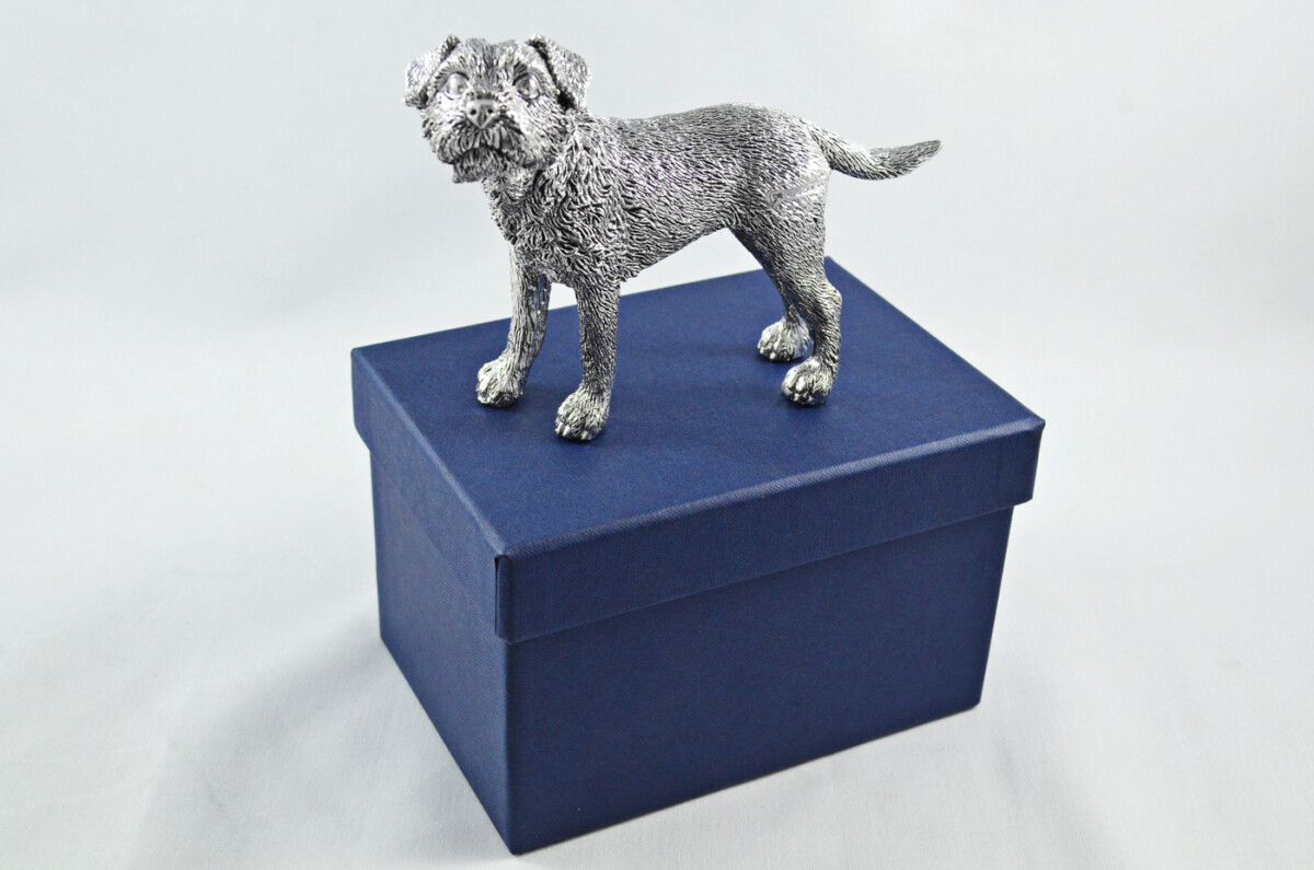 Fantastic Sterling Silver Electroformed Border Terrier Hallmarked 2024 Made In Sheffield England