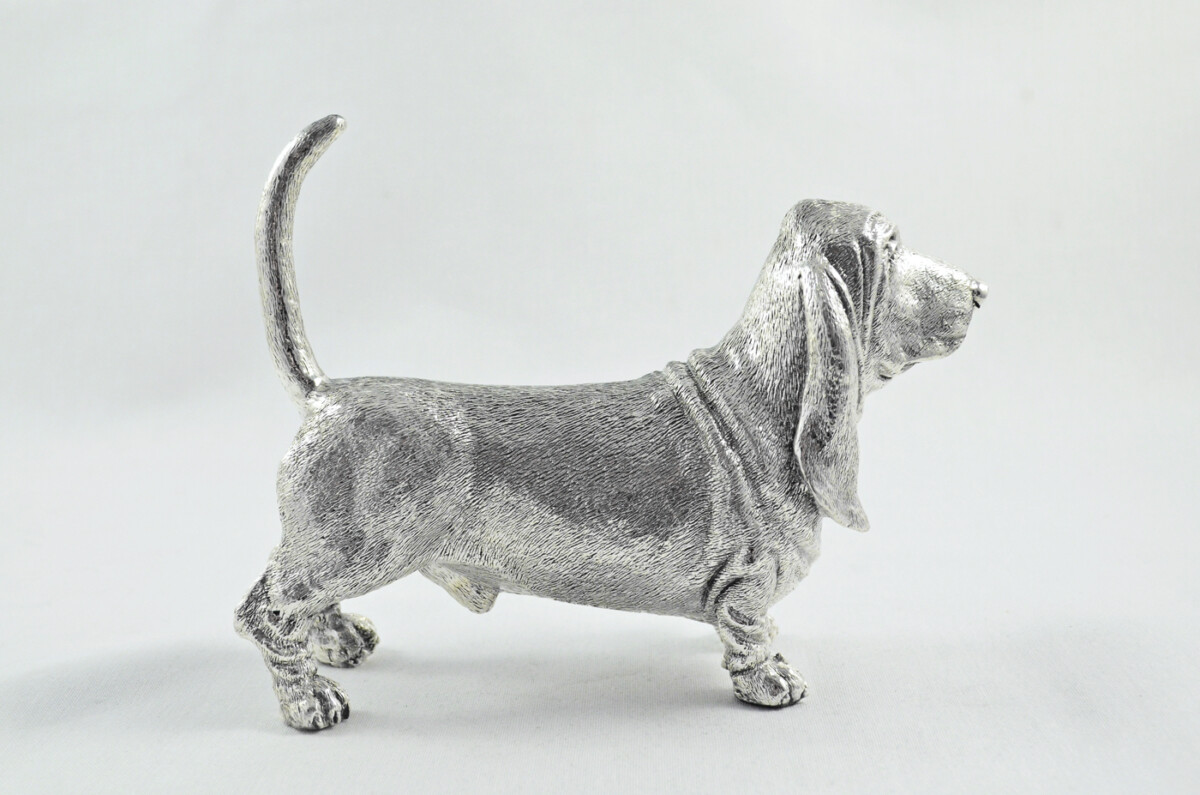 Fantastic Sterling Silver Electroformed  Basset Hound Hallmarked 2024 Made In Sheffield England - Image 2
