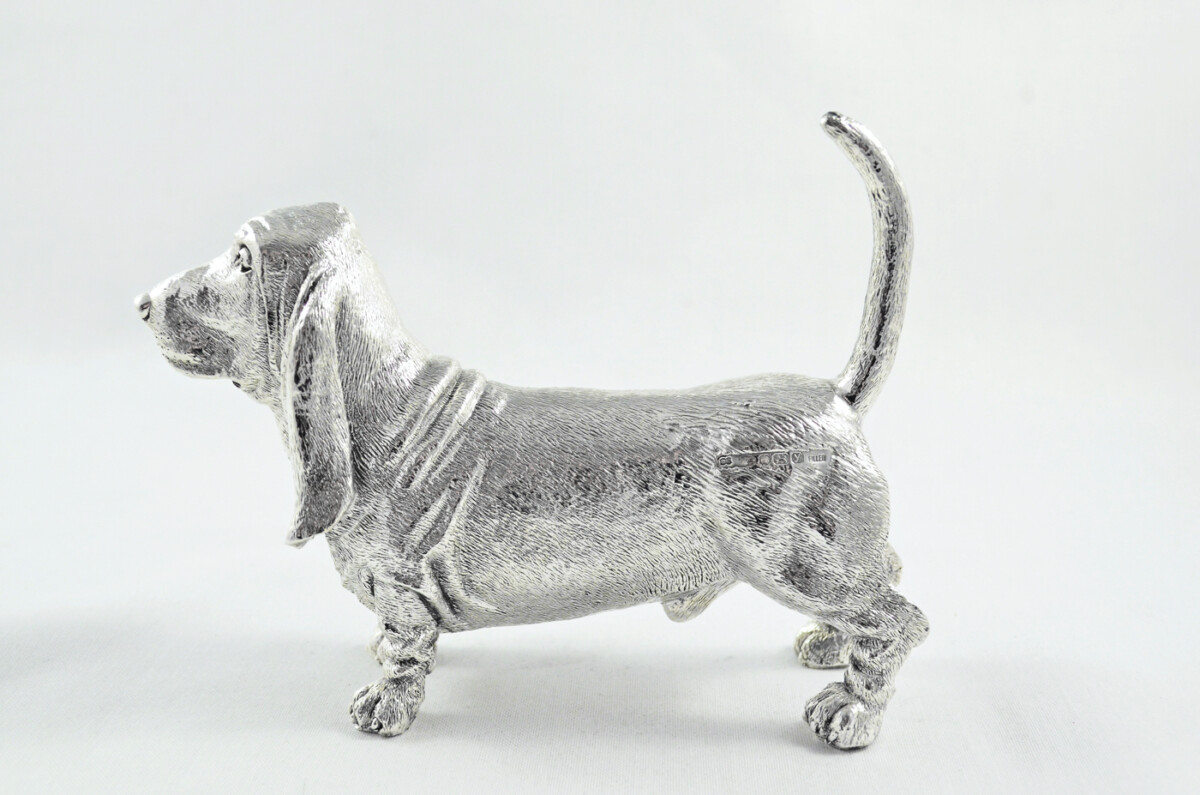 Fantastic Sterling Silver Electroformed  Basset Hound Hallmarked 2024 Made In Sheffield England - Image 3