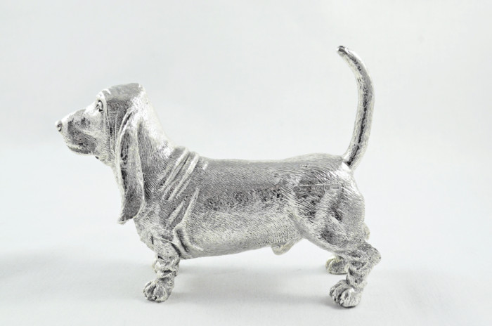 Fantastic Sterling Silver Electroformed  Basset Hound Hallmarked 2024 Made In Sheffield England - Image 3