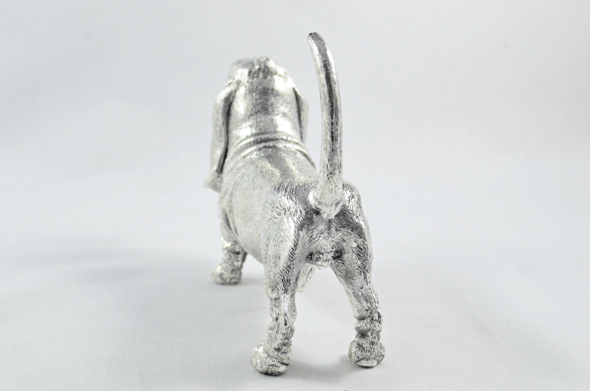 Fantastic Sterling Silver Electroformed  Basset Hound Hallmarked 2024 Made In Sheffield England - Image 4